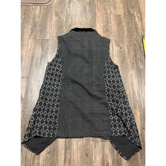 Cupcake International Womens Black Textured Sleeveless Cotton Vest Jacket Size S - Picture 6 of 7